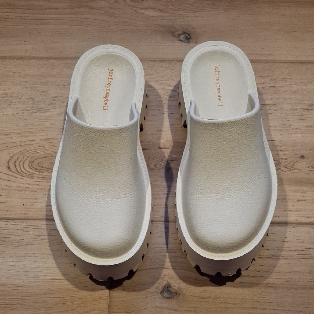 Jeffrey Campbell Cream Mules